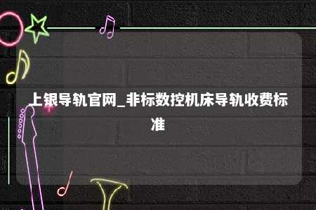 上银导轨官网_非标数控机床导轨收费标准