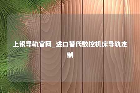 上银导轨官网_进口替代数控机床导轨定制