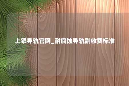 上银导轨官网_耐腐蚀导轨副收费标准