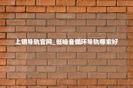 上银导轨官网_低噪音循环导轨哪家好