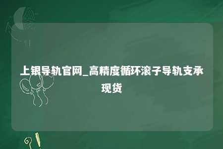 上银导轨官网_高精度循环滚子导轨支承现货