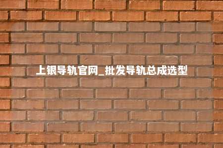 上银导轨官网_批发导轨总成选型