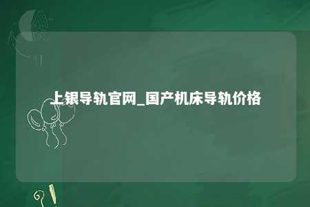 上银导轨官网_国产机床导轨价格
