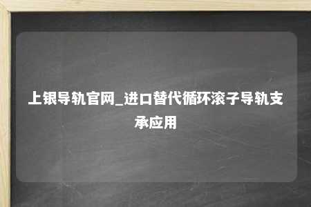 上银导轨官网_进口替代循环滚子导轨支承应用