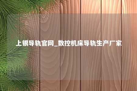 上银导轨官网_数控机床导轨生产厂家