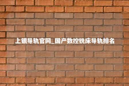 上银导轨官网_国产数控铣床导轨排名