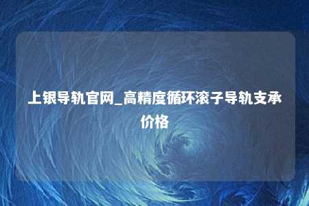 上银导轨官网_高精度循环滚子导轨支承价格