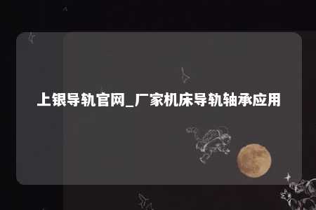 上银导轨官网_厂家机床导轨轴承应用