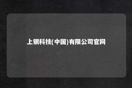 上银科技(中国)有限公司官网