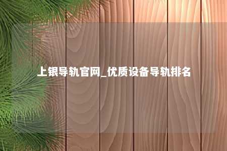 上银导轨官网_优质设备导轨排名