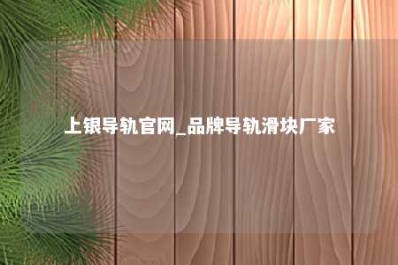 上银导轨官网_品牌导轨滑块厂家