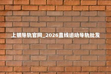 上银导轨官网_2026直线运动导轨批发