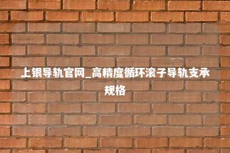 上银导轨官网_高精度循环滚子导轨支承规格