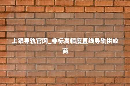 上银导轨官网_非标高精度直线导轨供应商
