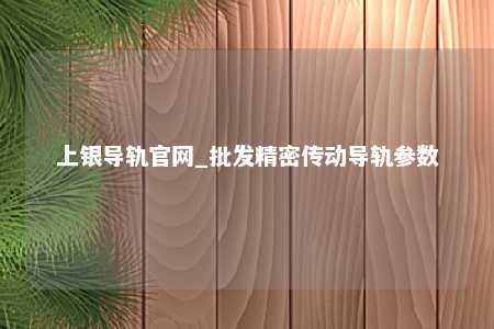 上银导轨官网_批发精密传动导轨参数