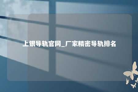 上银导轨官网_厂家精密导轨排名