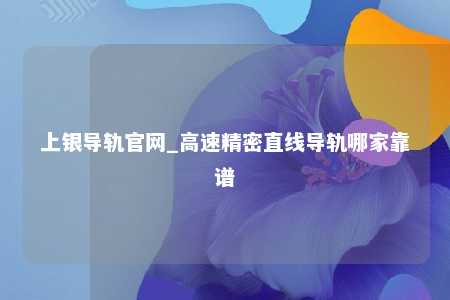 上银导轨官网_高速精密直线导轨哪家靠谱