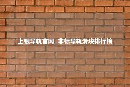 上银导轨官网_非标导轨滑块排行榜