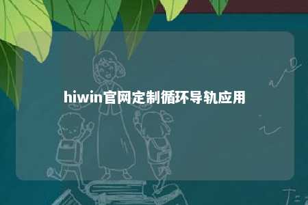 hiwin官网定制循环导轨应用