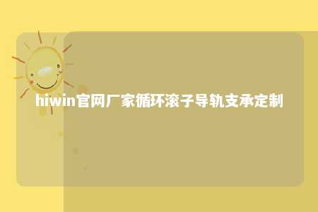 hiwin官网厂家循环滚子导轨支承定制
