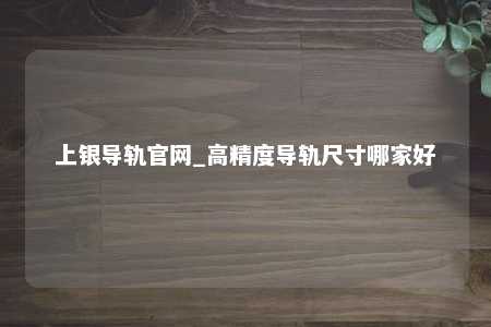 上银导轨官网_高精度导轨尺寸哪家好