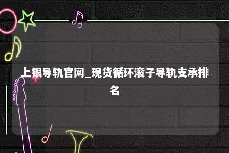 上银导轨官网_现货循环滚子导轨支承排名