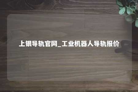 上银导轨官网_工业机器人导轨报价