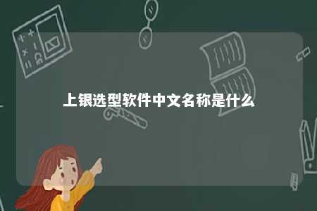 上银选型软件中文名称是什么