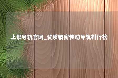上银导轨官网_优质精密传动导轨排行榜