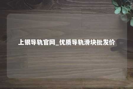 上银导轨官网_优质导轨滑块批发价
